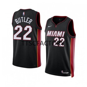 Camiseta Hombre NBA Miami Heat Jimmy Butler 22 Nike 2022-23 Icon Edition Negro Swingman
